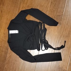 Black crop wrap from Urban Outfitters